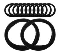 JOYOFREELY 100 Unidades Coletero Elástico Negro sin Costuras de Poliéster para Mujer y Niña, Accesorio Pelo Alta Elasticidad Tirones, Adecuado para Coleta