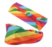 JOYOFREELY 2 Pañuelos Elásticos Cabeza Ajuste Ceñido y Absorción de Sudor, Tejido Vibrante y Estilizado para Deportes y Desfile del Orgullo