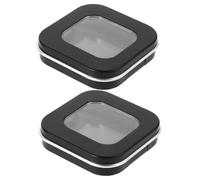JOYOFREELY 2 Piezas Caja Cierre Magnético para Maquillaje, Pequeño Recipiente para Sombras de Ojos y Polvos Sueltos, Contenedor Vacío de Plástico Adecuado para Viajes y Negocios