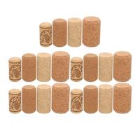 JOYOFREELY 20 Unidades Tapones de Corcho para Vino Buen Sellado y Frescura, Tapón de Botella de Vidrio de Corcho Natural para Botellas de Vino en Hogar y Eventos