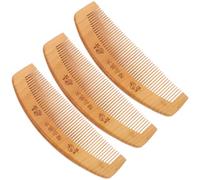 JOYOFREELY 3 Piezas Peine Antiestático de Madera Marrón Ligero y Desenredante para Cabello y Cuero Cabelludo, Adecuado para Uso en Casa y Dormitorio