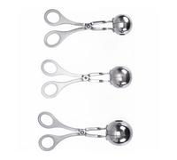 JOYOFREELY 3 Piezas Pinzas para Albóndigas de Acero Inoxidable en Forma de Tijera, Herramienta para Hacer Bolas de Carne Función de Escurrir Sopa, Adecuado para Cocina y Preparación de