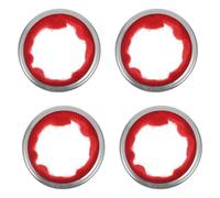 JOYOFREELY 4 Piezas Anillo de Vino de Acero Inoxidable Elegante y Portátil Que Previene Derrames para Botellas en Fiestas al Aire Libre y Picnic