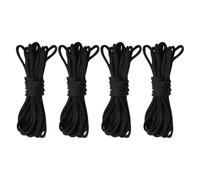JOYOFREELY 4 Piezas Cuerda de Nylon Trenzada para Malla de Salto al Aire Libre, Fácil Instalación y Superficie Lisa, Protege contra Desgaste y Fija la Malla Negra