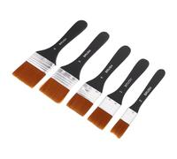 JOYOFREELY 5 Piezas Pinceles Fáciles de Limpiar con Mango de Madera de Nailon y Creación de Texturas para Pintura Acrílica y Óleo para Pintura al Aire Libre