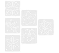 JOYOFREELY 6 Plantillas de Acolchado y Costura para Patchwork Diseño de Flores, Material Pp Resistente, Paquete de 6 Piezas para Proyectos DIY de Manualidades