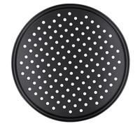 JOYOFREELY Bandeja Diseño de Orificios Redondos Antiadherente para Pizza de Acero al Carbono Perforada para Hornear Fácil y Limpieza Rápida en