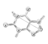 JOYOFREELY Broche Molecular de Aleación de Zinc para Mujer Diseño Único y Cierre Seguro, Adecuado para Decoración de Ropa y Obsequio en Lecciones de Química