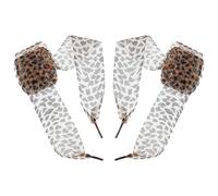 JOYOFREELY Cordones Anchos de Poliéster Estampado de Leopardo para Niñas y Mujeres, 4 Cm de Ancho y 110 Cm de Largo, Uso Versátil y Ajuste Seguro para Uso Diario y Citas