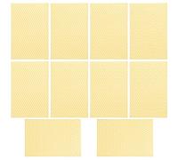 JOYOFREELY de Panal de Cera de Abejas Natural Multifuncional 10 Láminas Diseño Estético para Colmenas Profundas para Apicultura y Cuidado de Muebles