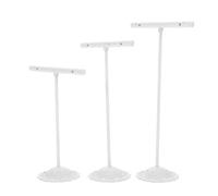 JOYOFREELY Expositor Metálico en Forma de T para Pendientes, Soporte Desmontable de 3 Piezas Compatible Pendientes de Botón y Colgantes, Adecuado para Fotografía y Venta Minorista