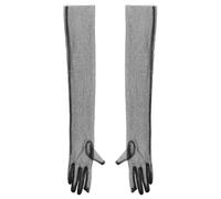 JOYOFREELY Guantes Largos de Tul para Boda en Color Negro, Transpirables y Fáciles de Poner, Ideales para Fiestas y Cenas Elegantes de Mujer