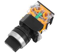 JOYOFREELY Interruptor Rotativo de 3 Posiciones Autobloqueante, Selector de Leva con Contacto Paralelo, Diámetro de Agujero 22mm, Voltaje Ac 0-440v para Equipo Eléctrico Industrial