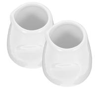 JOYOFREELY Juego de 2 Mini Tazas de Cerámica de Color Blanco para Leche y Salsa, Diseño Pequeño y Multifuncional, Seguro y Saludable para Uso en Cocina y Café