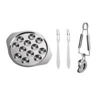 JOYOFREELY Juego de Pinzas para Mariscos de Acero Inoxidable Plato Separador de 12 Agujeros Resistente Corrosión y Desgaste para Cocina y Mariscos