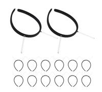 JOYOFREELY Kit de 15 Diademas Negras Resorte 7 CM Elástico para Accesorios de Cabello Unisex en Fiestas Escolares y Ocasiones Obsequios DIY