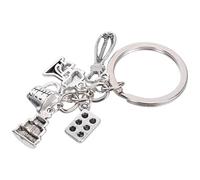JOYOFREELY Llavero Colgante de Pastel de Metal Plata Ligero, Diseño Creativo y Chic para Bolso o Mochila, Obsequio Adecuado para Chef y Amantes Repostería