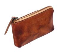 JOYOFREELY Monedero de Cuero Hecho a Mano Textura Flexible y Diseño Plisado Vintage para Ocasiones Diarias y Oficina, Bolso Pequeño para Guardar Monedas
