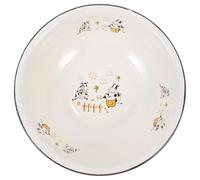 JOYOFREELY Palangana Esmaltada de 26 CM Diseño Antideslizante, Cuenco Retro Multifuncional para Mezclar y Lavar, Utensilio de Cocina Resistente para Uso en Hogar Varios estilos