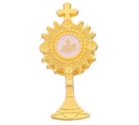 JOYOFREELY Pin de Cruz de Esmalte Dorado Santa Comunión, Broche de Aleación de Zinc Versátil Diseño Contemporáneo para Ocasiones Obsequios