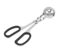 JOYOFREELY Pinza para Albóndigas de Acero Inoxidable y Goma Negra Diseño Redondeado, Sujeta Firmemente las Bolas de Arroz y Tofu para Cocinar Cocina