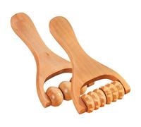 JOYOFREELY Rodillo de Masaje Muscular de Madera 2 Piezas Herramienta Manual para Masajes en Espalda Cuello y Piernas en Terapias Físicas