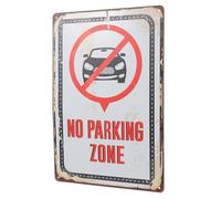 JOYOFREELY Señal Metálica de No Estacionar para Exterior, Cartel de Advertencia Resistente de Hierro, Señal de Prohibido Aparcar para Patio y Zona Pública, Señalamiento Visible para Control