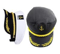 JOYOFREELY Sombrero Sailor Hat Ajustable de Algodón y Poliéster para Bodas y Fiestas, Accesorios para Navegación Reutilizables, 2 Piezas de Estilo Único y Diseño Simple