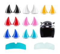 JOYOLA 14 Piezas Decorativo de Cuernos Casco de Motocicleta, Cuerno de Decoración de Casco, Casco Moto Cuernos Decorativas, Casco de Moto Cuerno de Diablo con Ventosa para Bicicleta, Moto, Cascos Kit