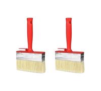 JOYOLA 2 Piezas Pincel de Pintura, Pinceles Planos Juego de Cepillos Planos Cepillo de Pintura para Techos Cepillo de Pintura Set para Gabinete de Marco, Cobertizo, Terraza y Madera