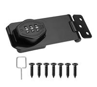JOYOLA Cerrojo de Seguridad con Cerradura, 4 Pulgadas Cerradura Armario Contraseña, Cerradura de Combinación sin Llave para Puertas, Armarios, Ventanas, Garajes Exteriores, Jardines