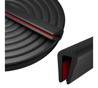 JOYOLA Protector de Bordes de Goma EPDM, 2mm*3m Perfil de Protección de Bordes en Forma de U, Protección de Bordes de Goma, Perfil de Protector EPDM para Puertas de Coche Placas de Metal Ventanas