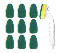 JOYOLA Reemplazo del Cepillo del Lavado del Plato 10 Piezas Ventita de Plato de Servicio para Cocina Verde Esponja Recargas Plato de Cepillo de Esponja para Fregar Platos sartenes y ollas