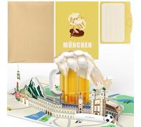 joyoldelf Monaco Pop Up Card - Vale Regalo de Viaje 3D para Viajes o Luna de Miel en Mónaco, Vale, Vale de Viajero para Cumpleaños, Vale Regalo para Vacaciones en Mónaco