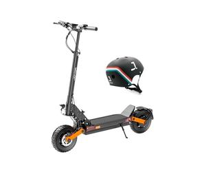 Joyor S-Pro- Patinete eléctrico Todoterreno para Adultos - Alta Autonomía 90 km, Doble Motor 2x500W, Ruedas de 10”, Doble Suspensión, Frenos de Disco Hidráulicos - Homologado DGT + Casco