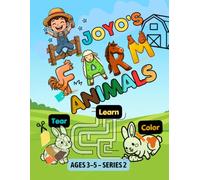 Joyo's Farm Animals Activity Book: Fun Tear Art, Coloring, and Educational Games for Kids Ages 3-5 | Preschool Learning Workbook & Fine Motor Skills Practice