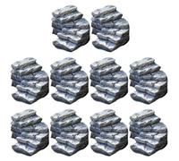 JoyousMall 10 escalones de piedra en miniatura de resina para decoración de jardín, paisaje pequeño, camino curvado, recto, accesorios para casa de muñecas, 2,5 x 1 cm