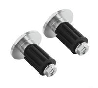 JoyousMall 2 bloques anticaídas para manillar de motocicleta, protección contra golpes de aleación de aluminio, para barras de 16 a 18 mm, color negro (plateado)