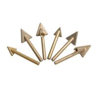 JoyousMall 6 puntas de soldador para soldador de plástico de 80 W, cabezales de repuesto de acero para reparación de parachoques TPO PP TEO, resistencia a altas temperaturas, color dorado