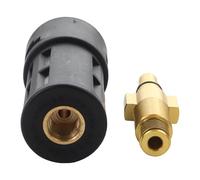 JoyousMall Adaptador de bayoneta para Kärcher para la serie K a Black & Decker, para parkside y para arandelas a presión Bosch, accesorio de conector de tubería de agua de alta presión, color negro