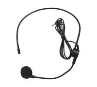 JoyousMall Auriculares de micrófono con cable de 3,5 mm con brazo flexible, auriculares ligeros de ABS manos libres para profesores, entrenadores, presentaciones, 1 m, color negro