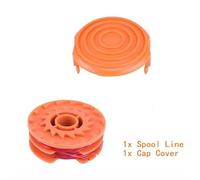 JoyousMall Bobina de repuesto de doble capa preenrollada y cubierta de carrete para recortadoras WORX WG105, WG106, WG108-WG119, WG124 con cable, 2 hebras de nailon copolímero de 16 pies