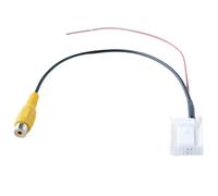 JoyousMall Cable RCA a cámara de marcha atrás de 16 pines para Hyundai y para kia cable de entrada de video de 16 pines, conector de cámara de marcha atrás, ABS negro, 20 cm, 12 V