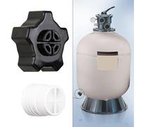 JoyousMall Conjunto de tapa de drenaje con junta y pantalla compatible con Hayward SX180LA, piezas de repuesto de filtro de piscina de plástico, paquete de 2