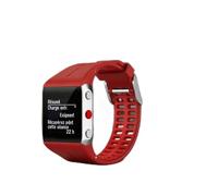 JoyousMall Correa de reloj de silicona de doble color para reloj inteligente Polar V800, correa deportiva suave y flexible con pasadores de liberación rápida, pulsera ajustable de 123 + 74 mm, negro y