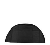 JoyousMall Cubierta de lluvia con red de malla fina y cordón, protector de tapa de 110/120 cm para jardín al aire libre, pantalla de desechos de poliéster negro