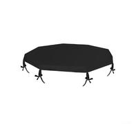 JoyousMall Cubierta de techo para corralito para mascotas, 8 paneles, tela gruesa 420D, protección contra la lluvia y el viento para jaula de perro, conejo, 65 cm de diámetro, color plateado (negro)
