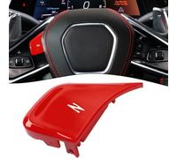 JoyousMall Cubierta roja para botón Z para volante compatible con Corvette para C8 Z06 Z51 2020-2023, moldura de repuesto de plástico para consola central