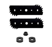 JoyousMall Cuchilla de repuesto para bordeadora eléctrica Worx WG895 y WG896 (WA0034 / 50018386), acero, 7.35 pulgadas de largo x 2 pulgadas de ancho, agujero central de 0.5 pulgadas, negro, paquete