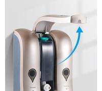 JoyousMall Dispensador de jabón montado en la pared para baño, botella ABS sin taladro, para champú, acondicionador, gel de ducha, organizador de líquidos recargable, 300 ml, color dorado